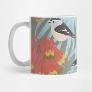 Small birds and trumpet flower Mug